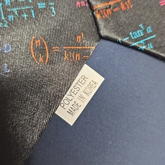 {American Mathematics Competitors} Men's Mathematical Equations Black Tie - Picture 6 of 6